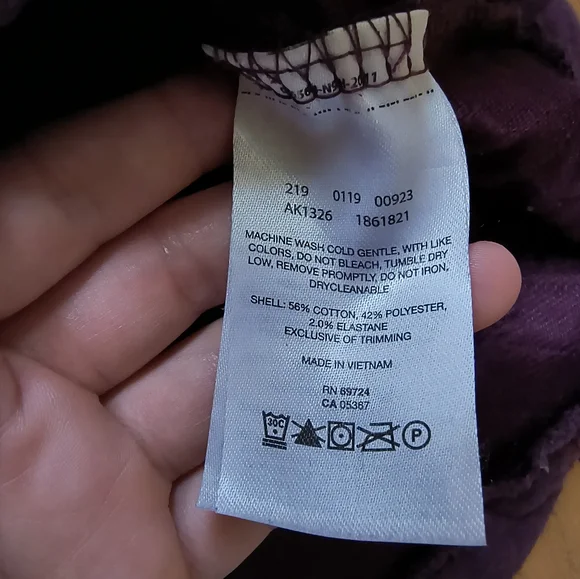 Columbia Purple Quilted Long Sleeve Sweatshirt - Picture 3 of 6